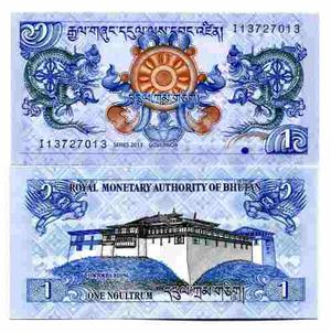 Bhutan 1 Ngultrum Un Billete Nuevo Sin Circular