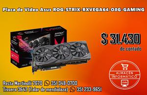 Placa de Video Asus ROG-STRIX-VEGA64-O8G-GAMING