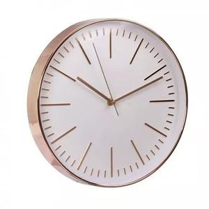 Reloj De Pared De Plastico Y Acrilico Cobre Y Blanco Deco