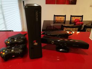 Xbox 360 Slim -rgh 4gb+c/kinect+2joystick+disco Externo