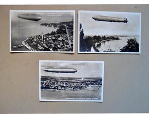 3 Postales Fotográficas Original Del Graf Zeppelin. .