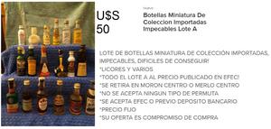 Botellas Miniatura De Coleccion Importadas Impecables en