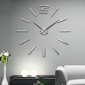 Diy 3d Reloj De Pared Frameless Moderno Espejo De Acrílico