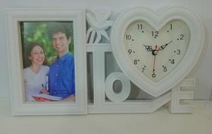 Reloj De Pared Con Porta Retrato Corazón I Love You