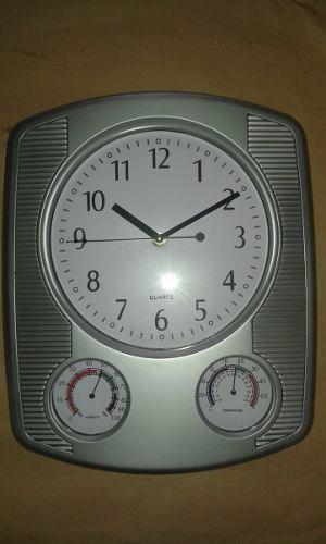 Reloj De Pared Hora Temperatura Y Humedad