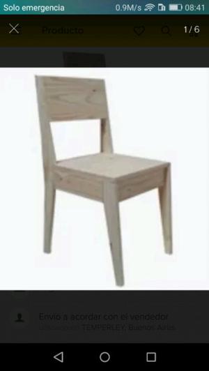 Se fabrica sillas de pino, cedro,y algarrobo sólo para