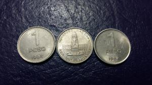 3 monedas 1 peso 