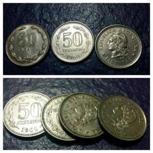 7 monedas 50 centavos  a 