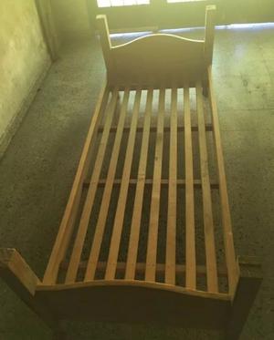 Cama De Una Plaza De Madera Maciza