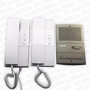 Kit Portero Electrico Commax 2 Telefonos 1 Fte Embutir Dp101