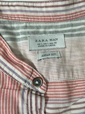 Camisa Zara España Original Estilo Mao Talle L