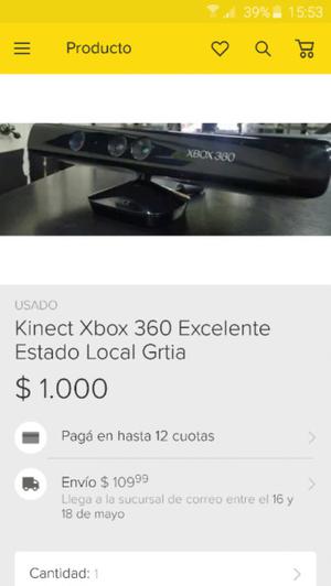 Kinect xbox 360 excelente estado local grtia