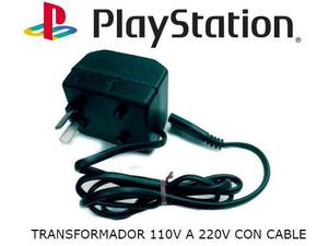 Conversor De Tension 110v A 220v + Cable Playstation 1