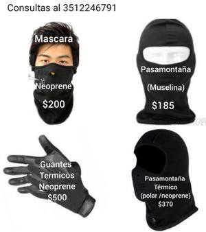 Mascaras neoprene termicas