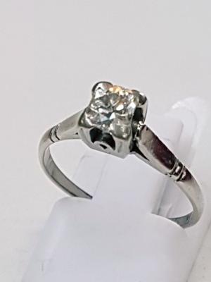 Anillo Solitario Platino 3g Brillante 0,70ct,t. Prince M12