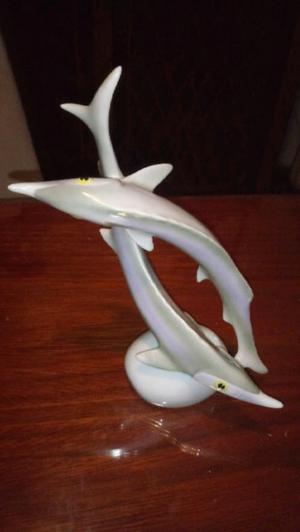 Antigua porcelana de porcelana bulgara delfines belleza!!!