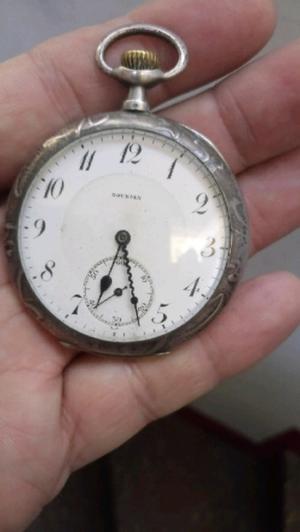 Antiguo reloj de bolsillo roundly de plata impecable!!!