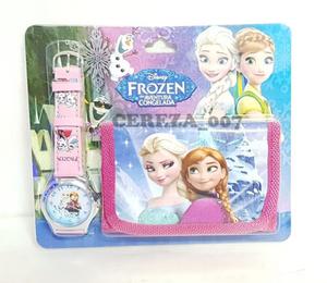 Billetera + Reloj FROZEN PRINCESAS SOFIA MICKEY