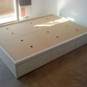 CAMA BOX CON 6 CAJONES 2 PLAZAS (1,40X EFECTIVO