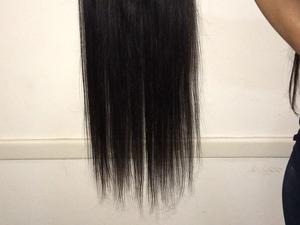 Cortina de pelo natural negro de 1 metro de ancho y 60 cm de