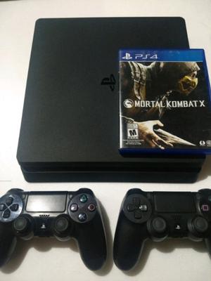 Playstation 4 Slim + 2 Joystick + Mortal Kombat X