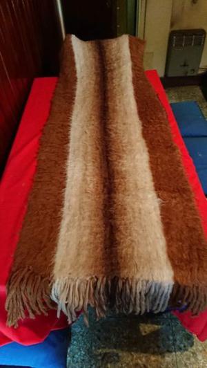 antiguo Poncho manta de vicuña con bufanda igual materia