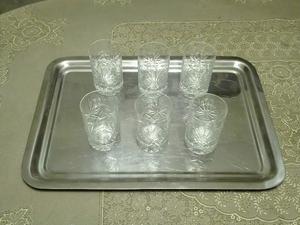 6 vasos cristal tallado