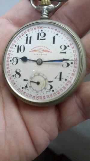Antiguo reloj de bolsillo election chronometre funciona