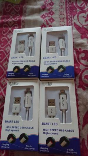 Cable USB Samsung y ihpone con led muy bueno