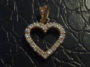 Corazón Oro 18kt Y Diamantes