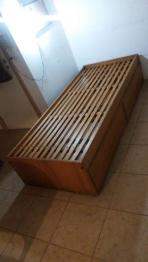 Juego de 2 camas, 1 con cama carrito y otra con cajonera