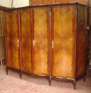 Ropero Bombee Frances 4 Puertas Lustrado Tallas Marqueterie