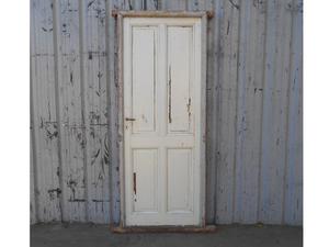 Antigua puerta tablero de madera cedro con marco (83x205cm)