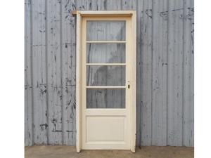 Antigua puerta vidriada de madera cedro 92x220cm