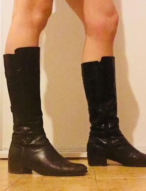 Botas bucaneras de cuero mujer