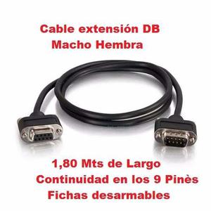 Cable Alargue Comandera Db9 Serial Macho Hembra Centro