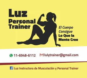 Entrenadora Personal e Instructora en Musculacion