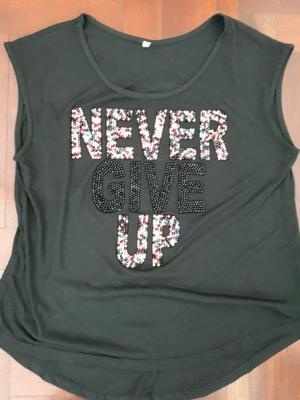 Remera never give up