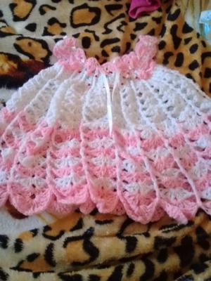 Vestido tegido a crochet