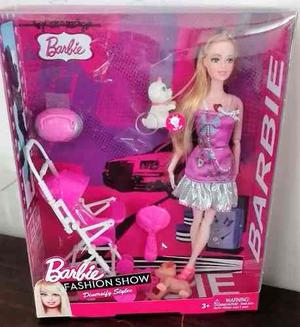 Muñeca Barbie+coche + Mascotas +musica Y Accesorios !!