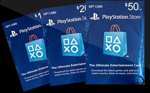 PSN Store Cards 50 u$s Playstation 4 PS4