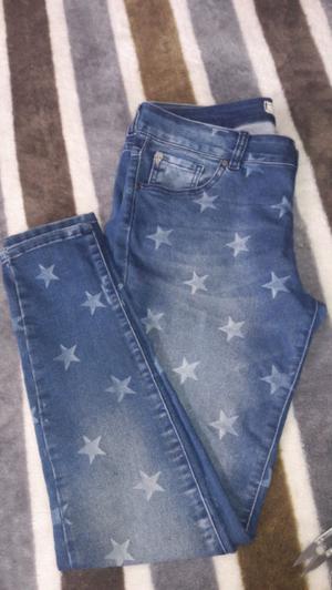 Rapsodia jeans talle 31 chupin elastizado con estampa