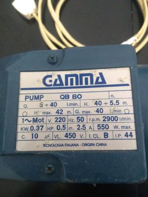 Vendo bomba elevadora Gamma Hz 050
