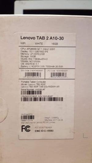 tablet 10' lenovo tab 2 A NUEVA!!!