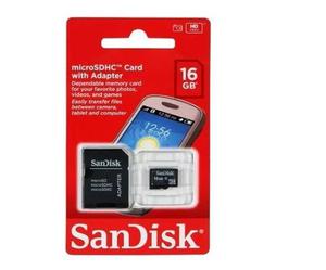Memoria Micro Sd 16gb Sandisk Clase % Original Garantia