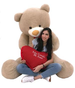 Oso De Peluche Gigante 2m Parado Real C/corazón