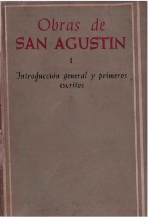 San Agustin Obras Completas Tomo 1 Edición Bilingüe