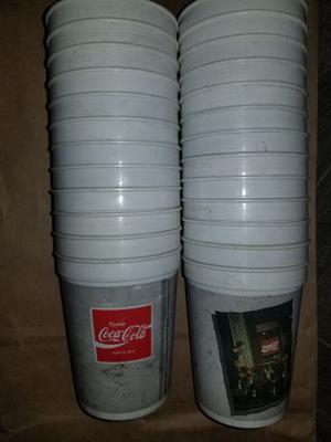 Lote De 24 Vasos Antiguos De Coca Cola, Plástico.