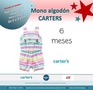 Mono Enterito Carters Romper Bebe Mujer 6 Meses