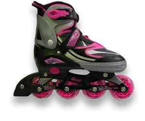 Rollers Profesionales Gold Patines Bota Extensible + Bolso
